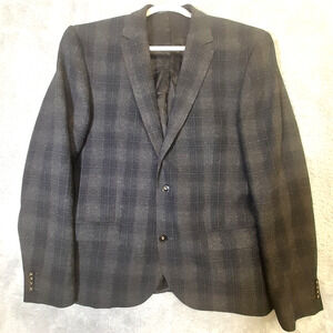 H&M Mens US 46R Two-Button Wool Sport Coat Jacket Blazer Tweed Single Breast